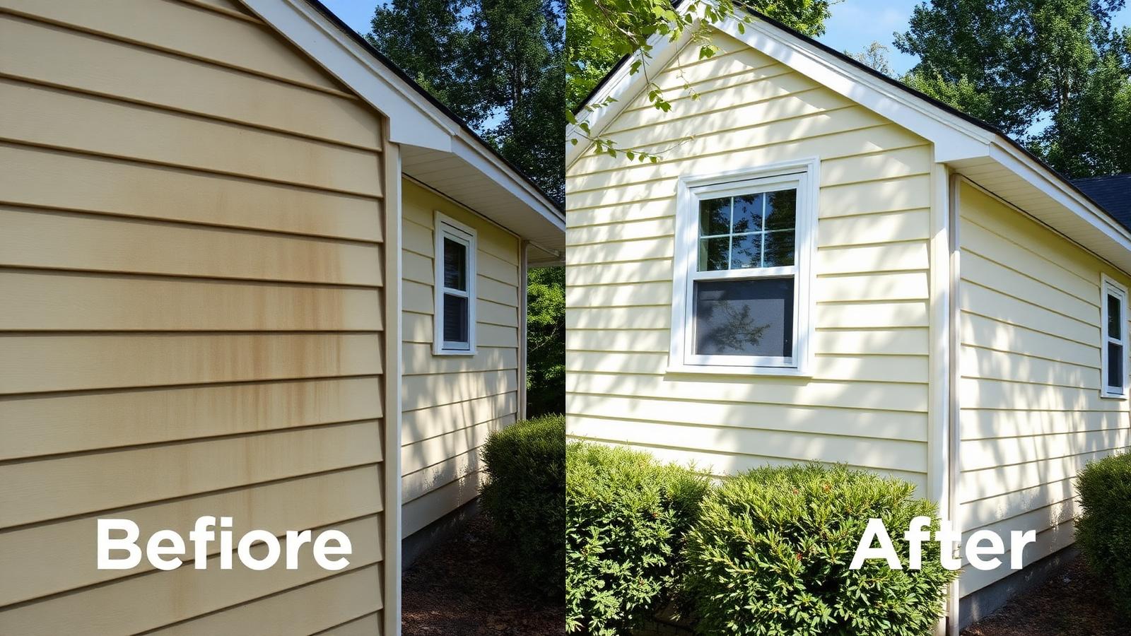 House washing before and after
